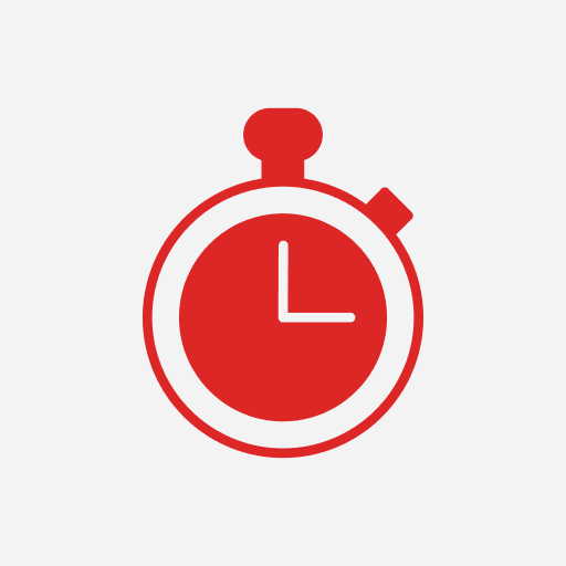 Simple red timer illustration